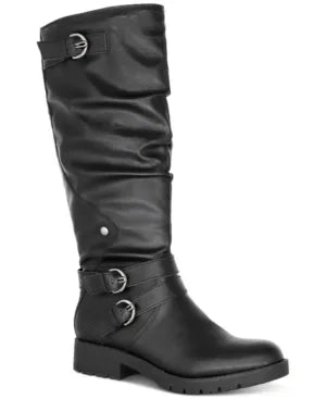 Womens Brinley Faux Leather Motorcycle Boots 6.5 Medium (B M) (NEW)