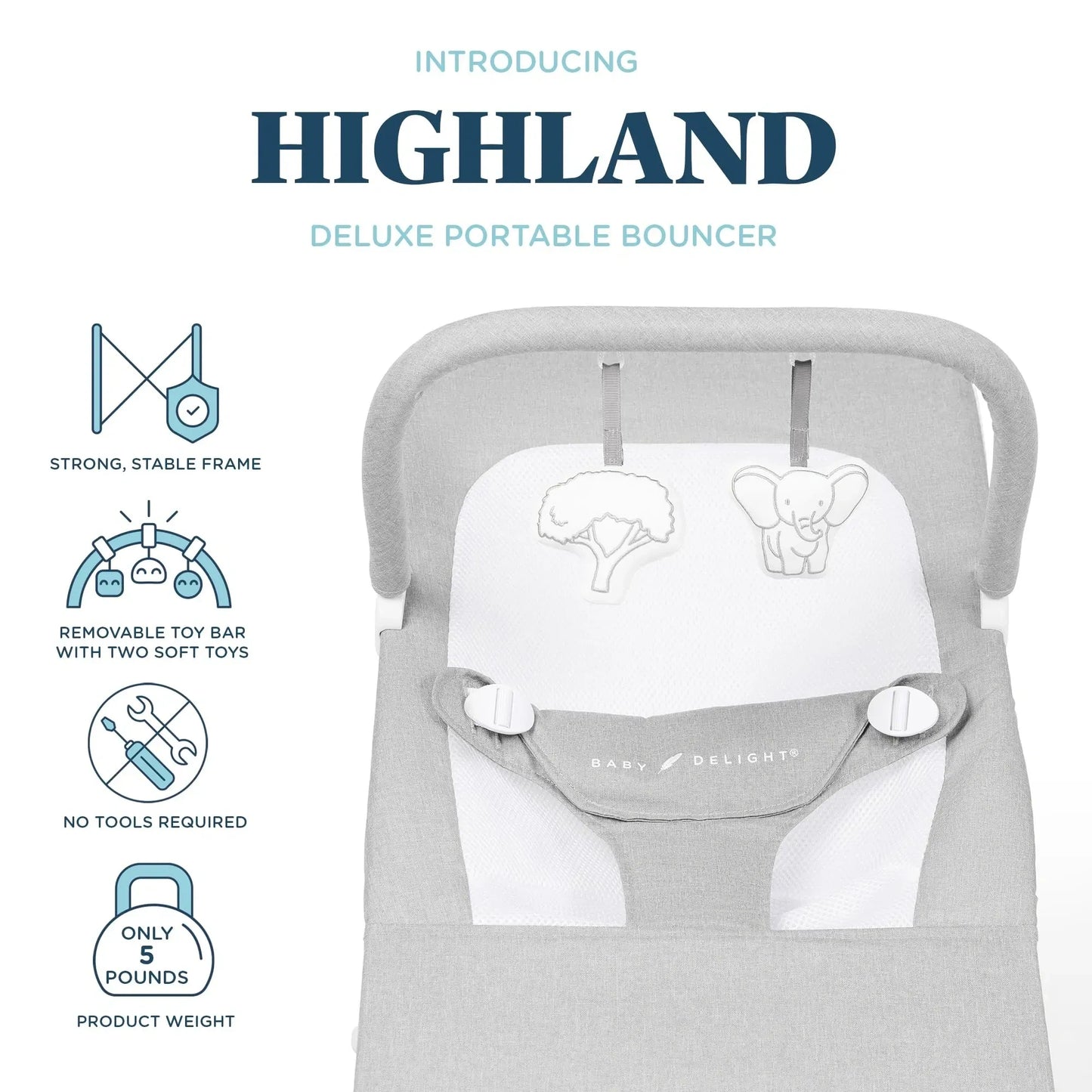 Baby Delight Highland Baby Bouncer (NEW)