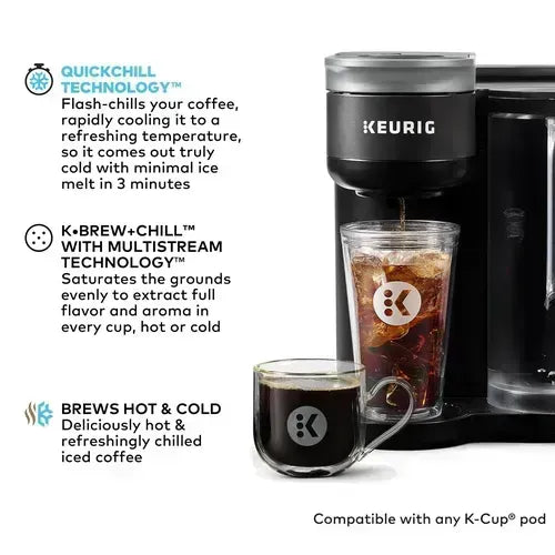 Keurig K-Brew+Chill Iced or Hot Single-Serve K-Cup Coffee Maker