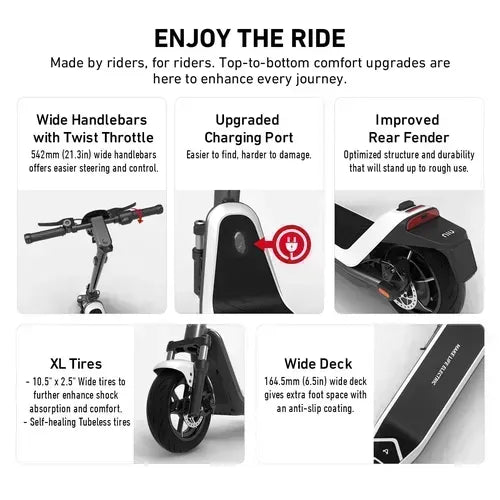 NIU KQi 300P Foldable Electric Kick Scooter w/ 30 Mile Max Range