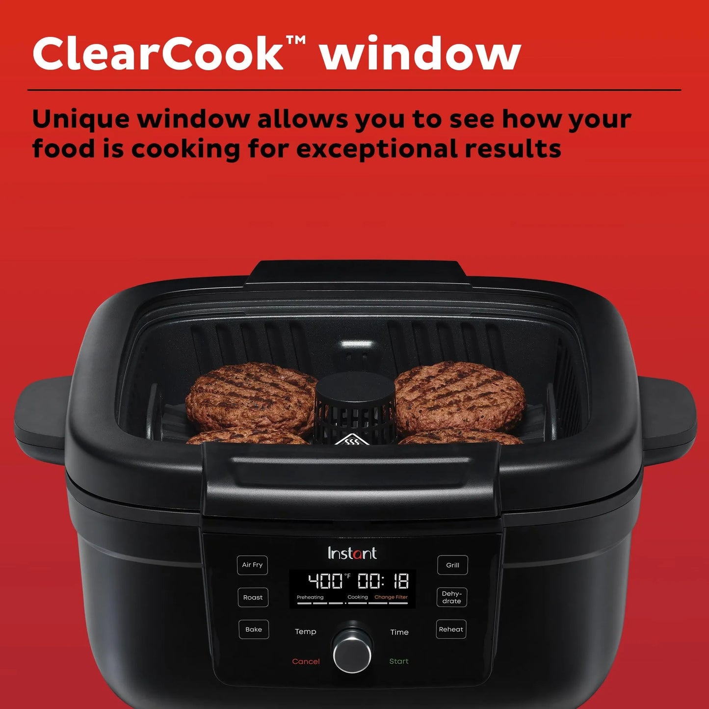 Instant Pot 6-in-1 Smokeless Grill & Air Fryer w/ OdorErase Technology