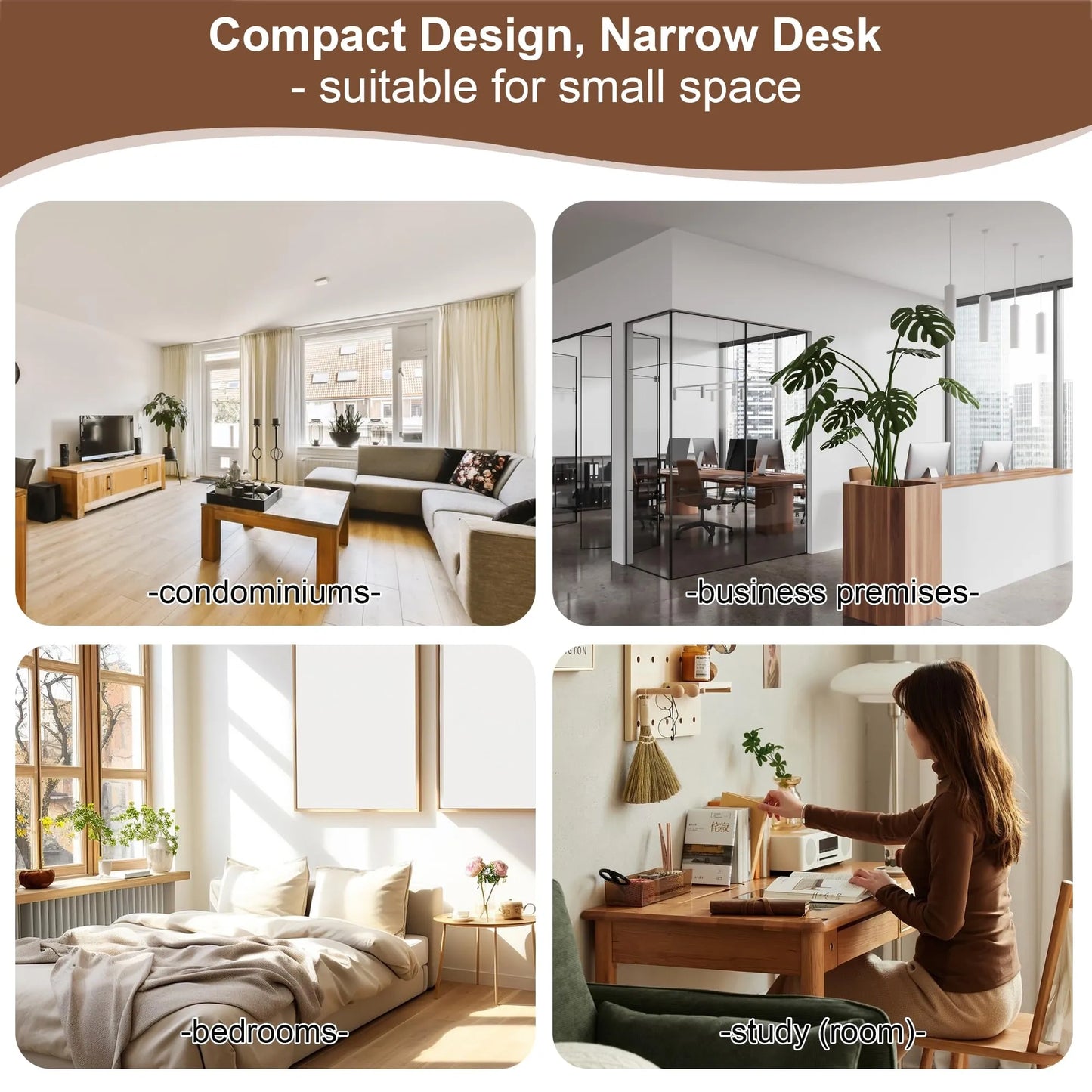 Solid Wood Desk with Drawers (NEW)