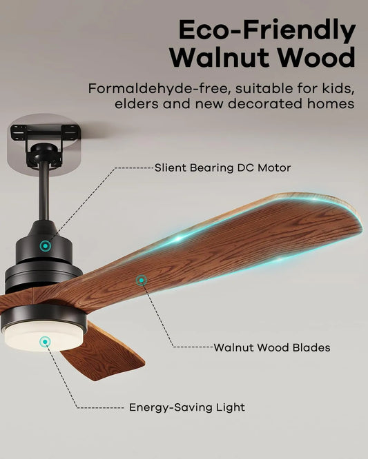 HEIBUETY Ceiling Fans with Lights and Remote (NEW)
