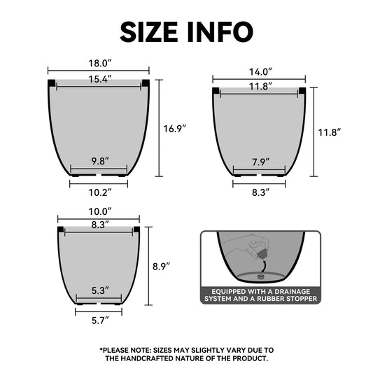 Kante Round Concrete Planter Set of 3 (NEW)