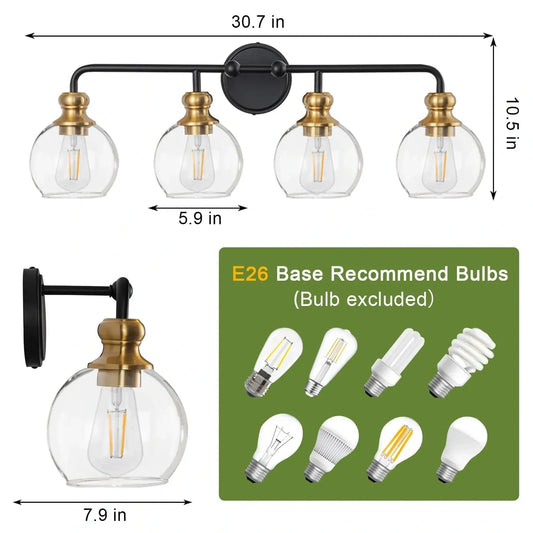 Mateyrie 4-Light Bathroom Vanity Light (NEW)