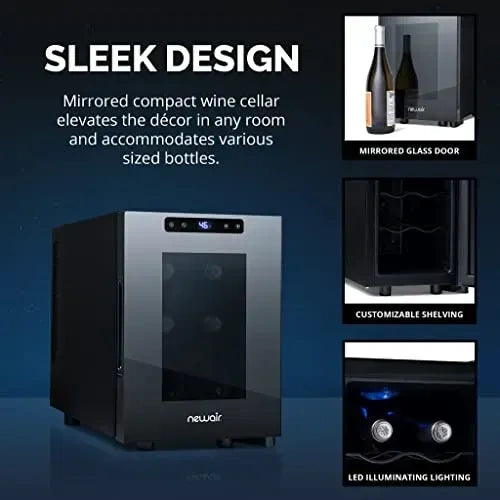 Newair Shadow-T Series 6 Bottle Thermoelectric Wine Fridge