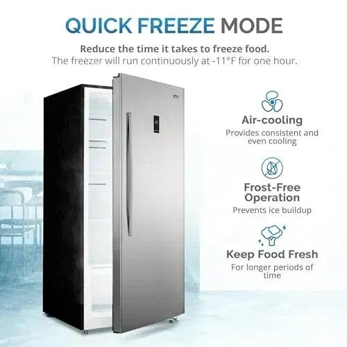 Newair Upright Freezer, Garage Ready Refrigerator, 13.8 cu. ft.