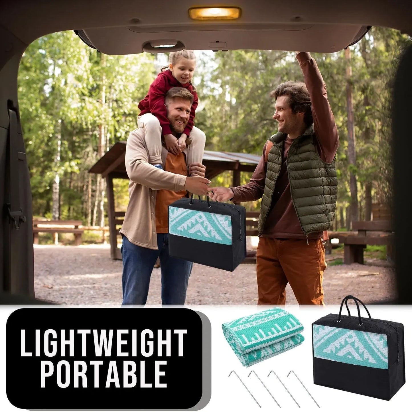 OLANLY Outdoor Rug Waterproof 10x14 ft (NEW)