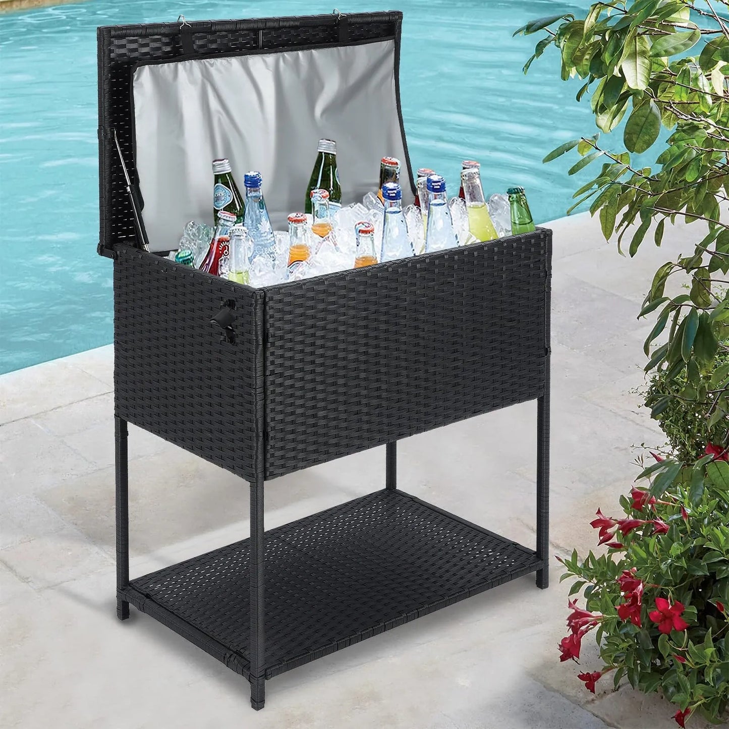 SUNNYPARK Large Ice Chest Cooler Cart 80 Quart (NEW)