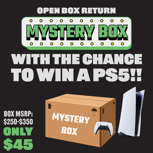 WarehouseB Open Box Return Mystery Box with the chance to win a PS5!