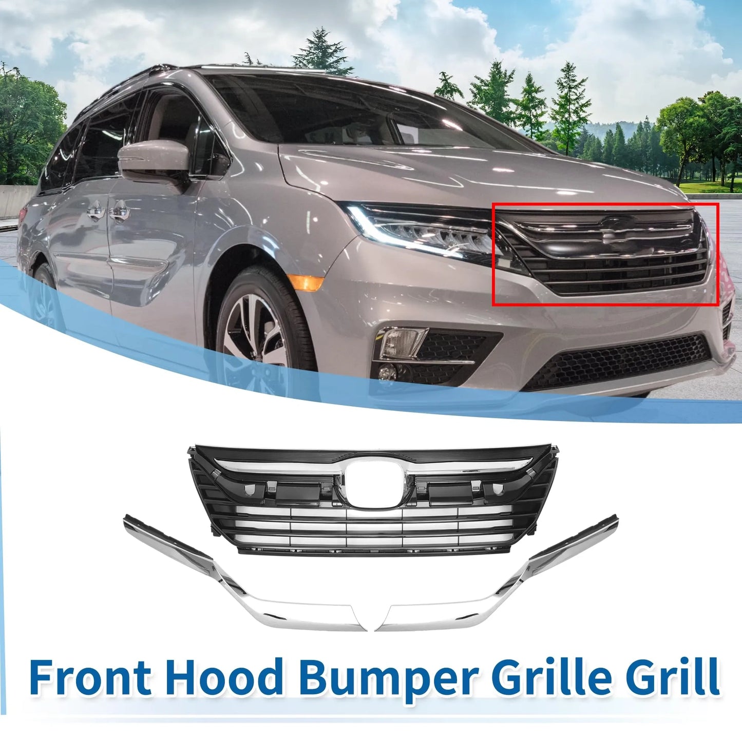 Front Hood Bumper Grille Grill for Honda Odyssey (NEW)