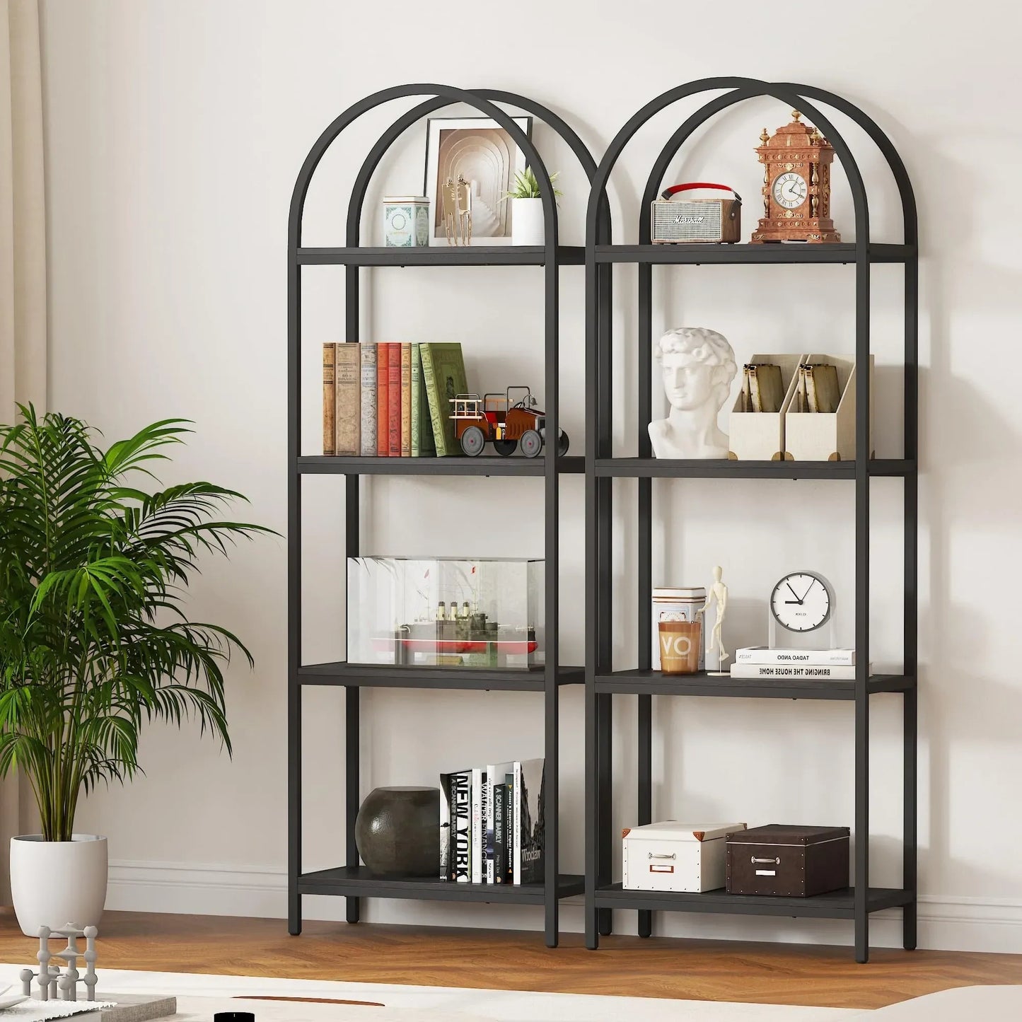 Yusong Bookshelf 4 Tier Arched , 71.3 (NEW)