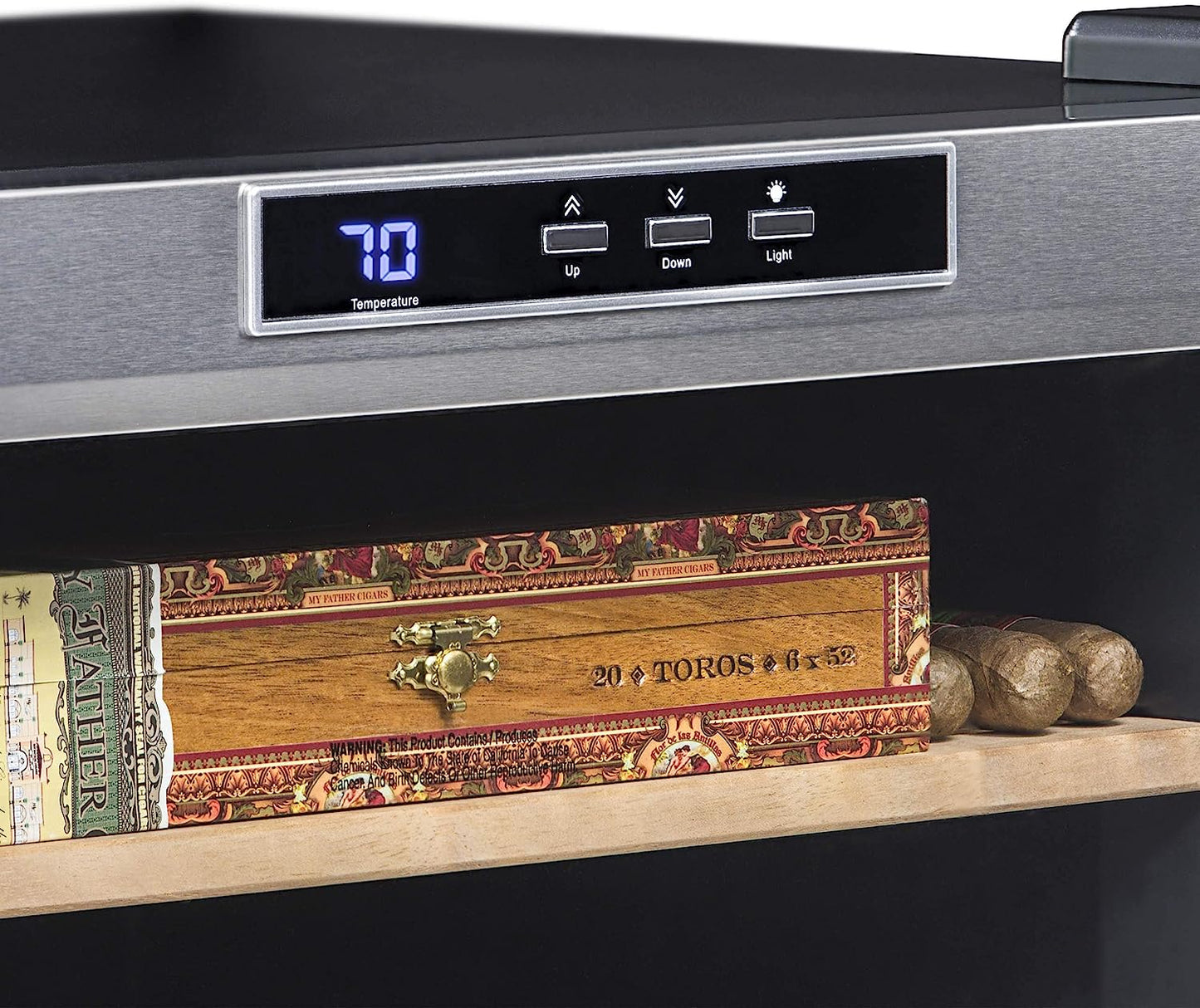 climate-controlled-cigar-humidor-cc-300-stainless steel-2