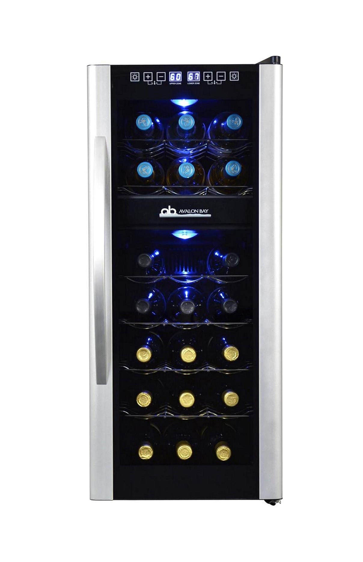 Avalon Bay Dual Zone Wine Chiller, Holds 21 Bottles