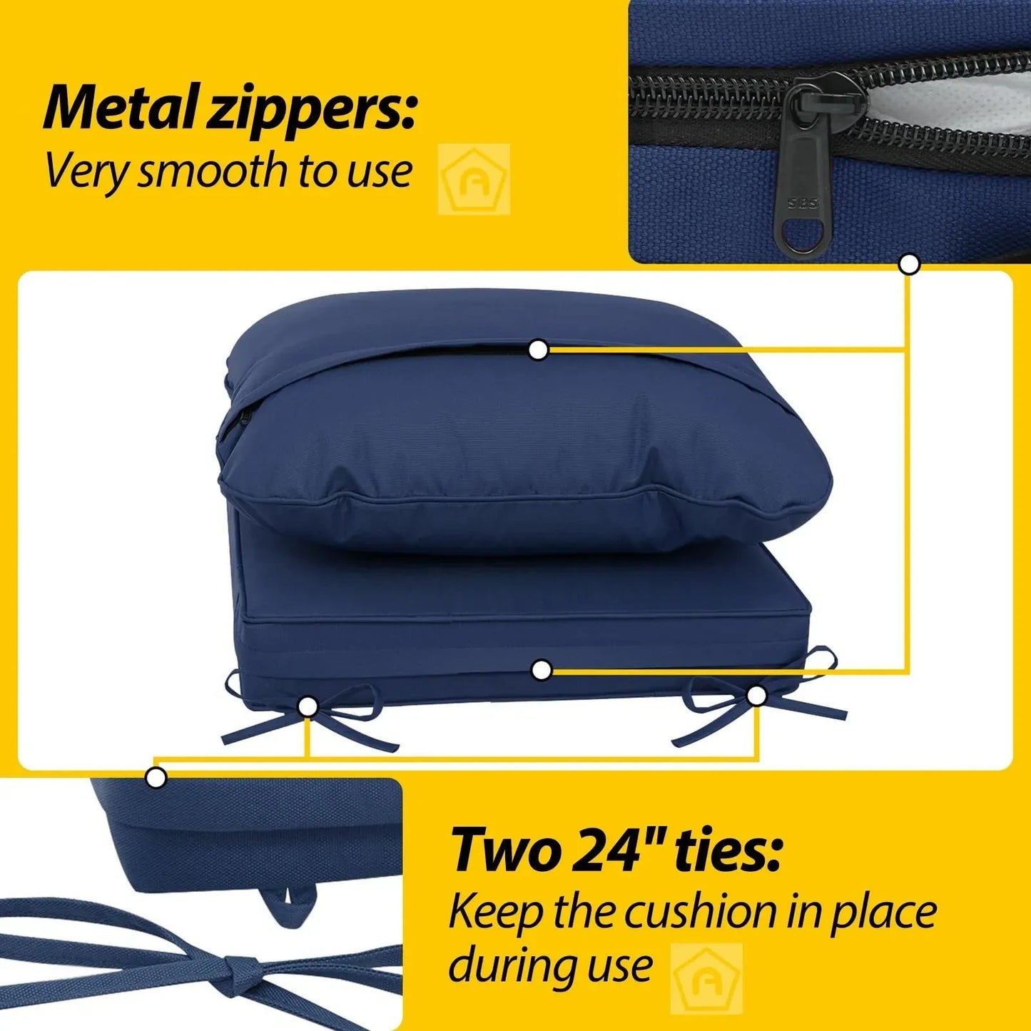 Outdoor Waterproof Deep Seat Cushions (NEW)