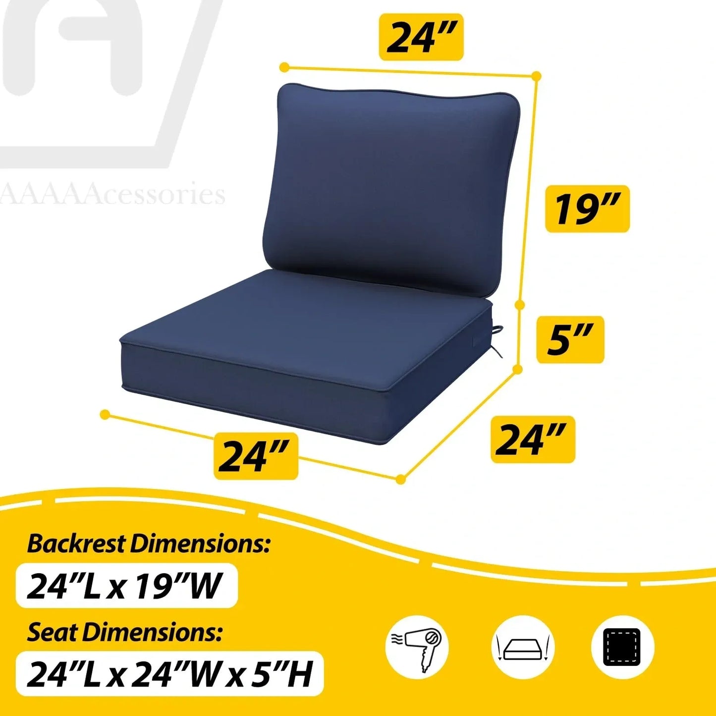 Outdoor Waterproof Deep Seat Cushions (NEW)