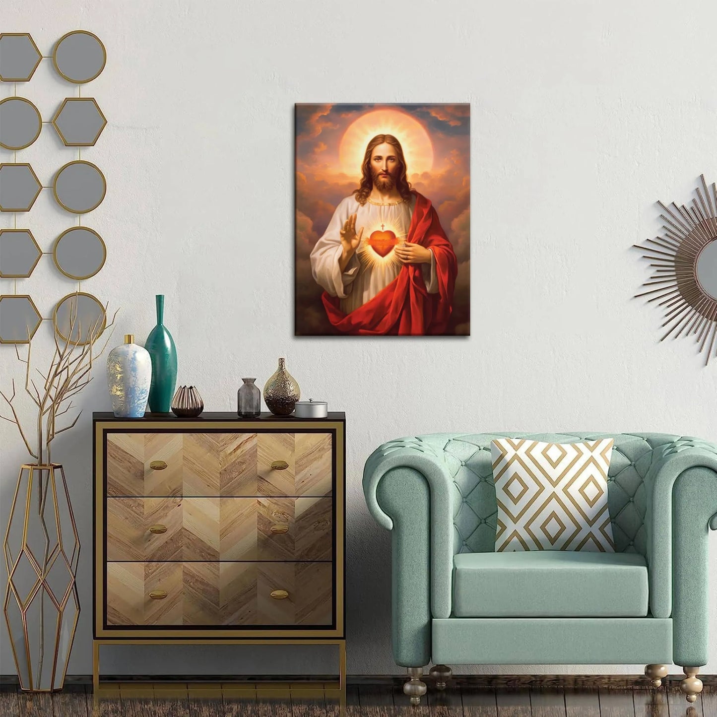 Jesus Sacred Heart Christian Wall Art (NEW)