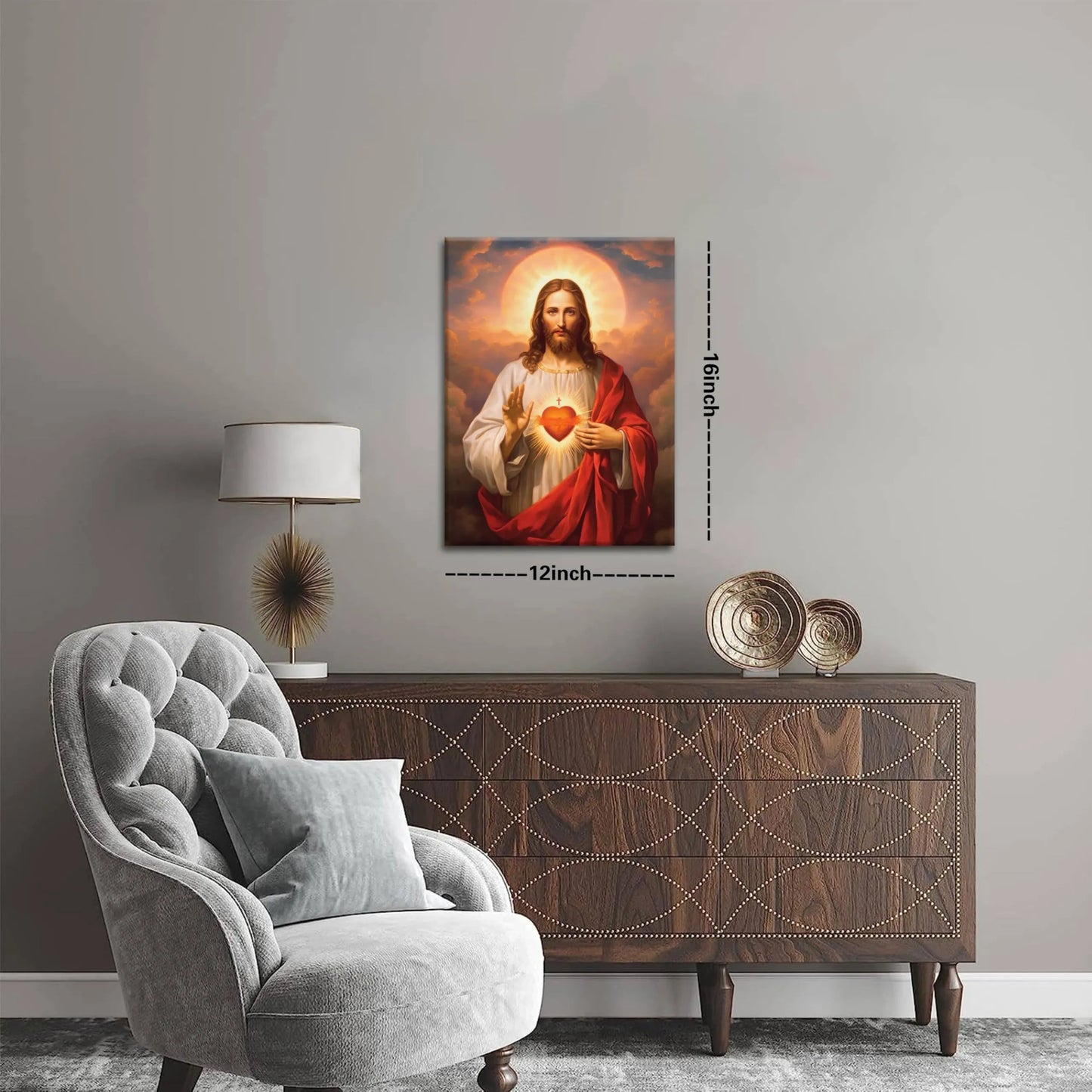 Jesus Sacred Heart Christian Wall Art (NEW)