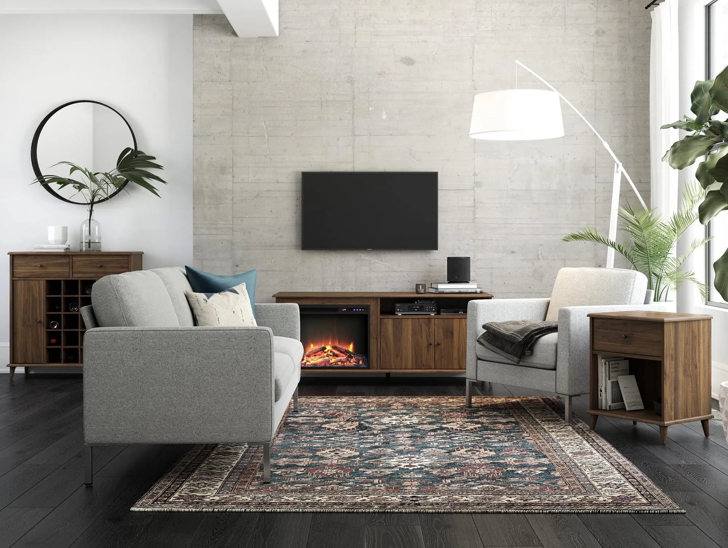 Ameriwood Home Walnut Nightstand