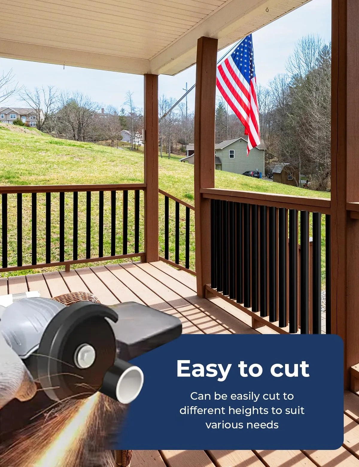 101-Pack 26 inch Round Aluminum Deck Balusters (NEW)