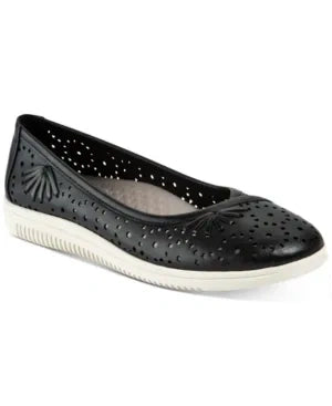 Baretraps Womens Nissa Faux Leather Perforated Flats (NEW)