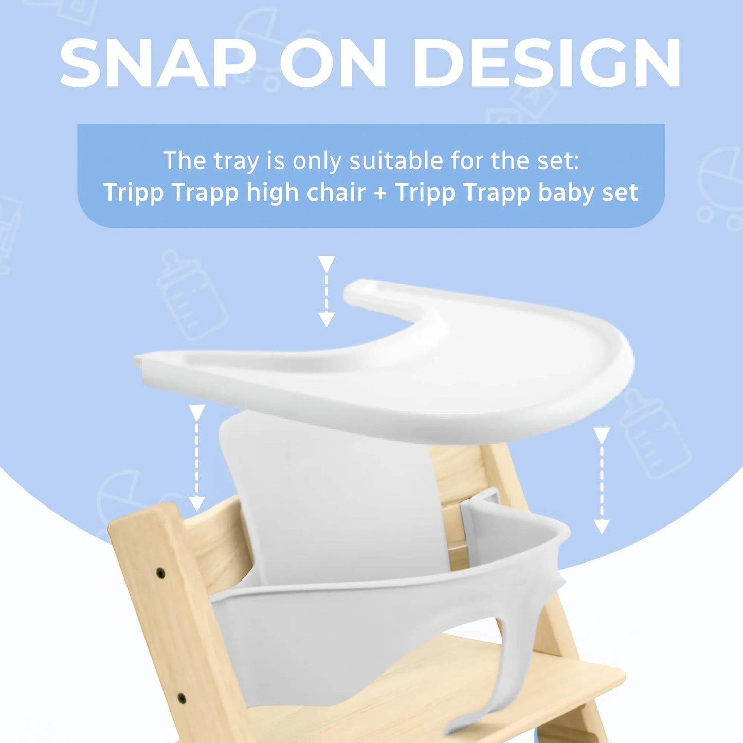 Babarta High Chair Tray Compatible with Stokke Tripp Trapp Chair (NEW)