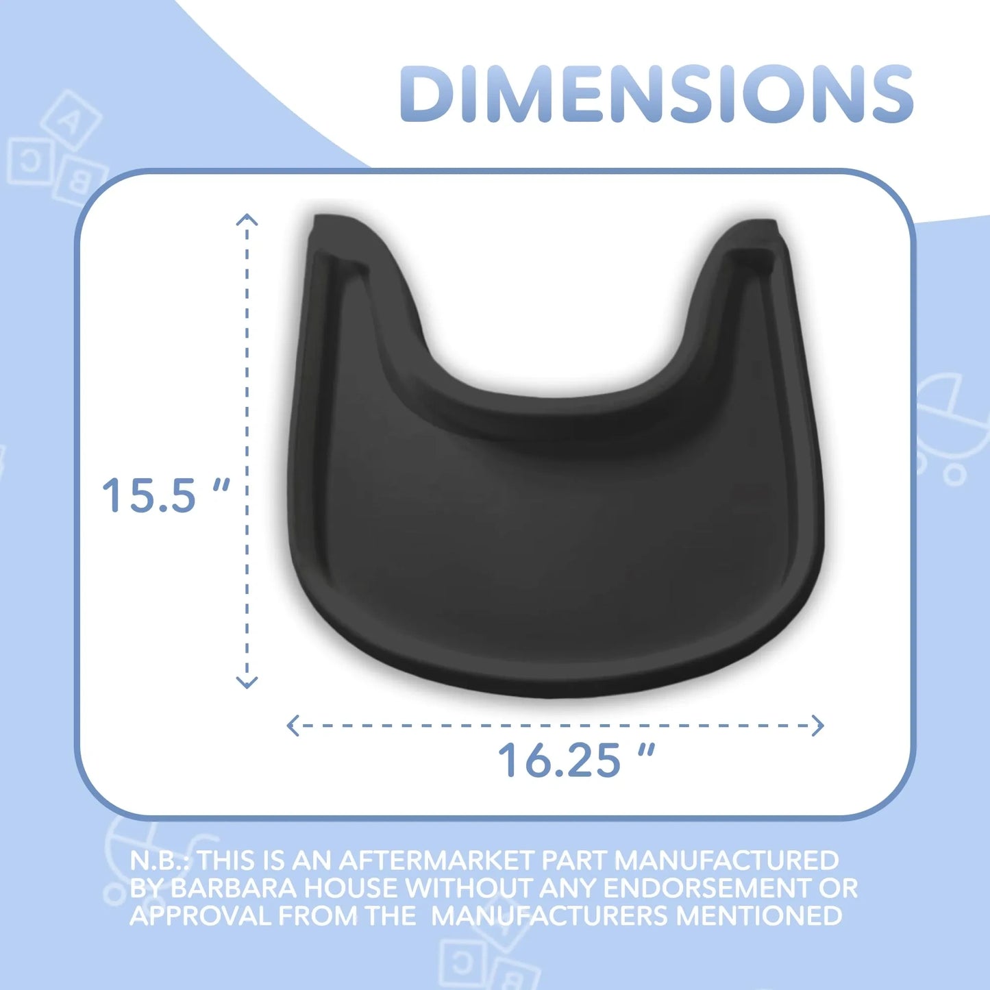 Babarta High Chair Tray Compatible with Stokke Tripp Trapp Chair (NEW)