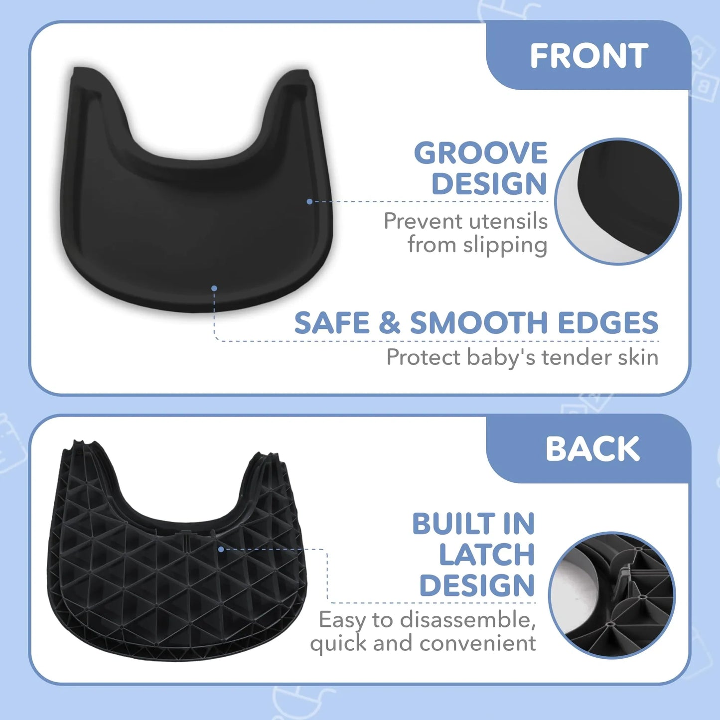 Babarta High Chair Tray Compatible with Stokke Tripp Trapp Chair (NEW)