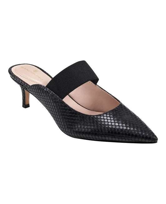 Myna 3 Womens Faux Leather Slip on Kitten Heels (NEW)