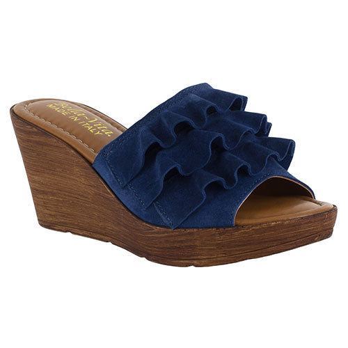 Bella Vita Womens Bey-Italy Leather Open Toe Special  Tobacco/Suede  Size 9.5