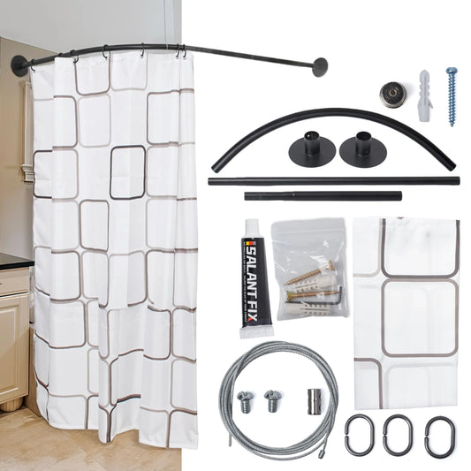 Bolt Dropper Clawfoot Tub Shower Rod (NEW)