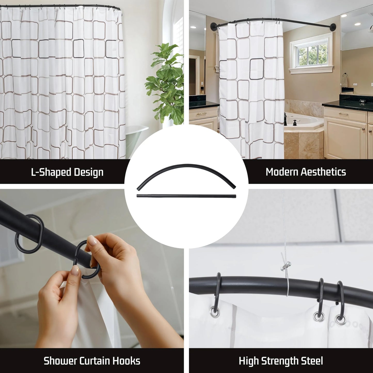 Bolt Dropper Clawfoot Tub Shower Rod (NEW)