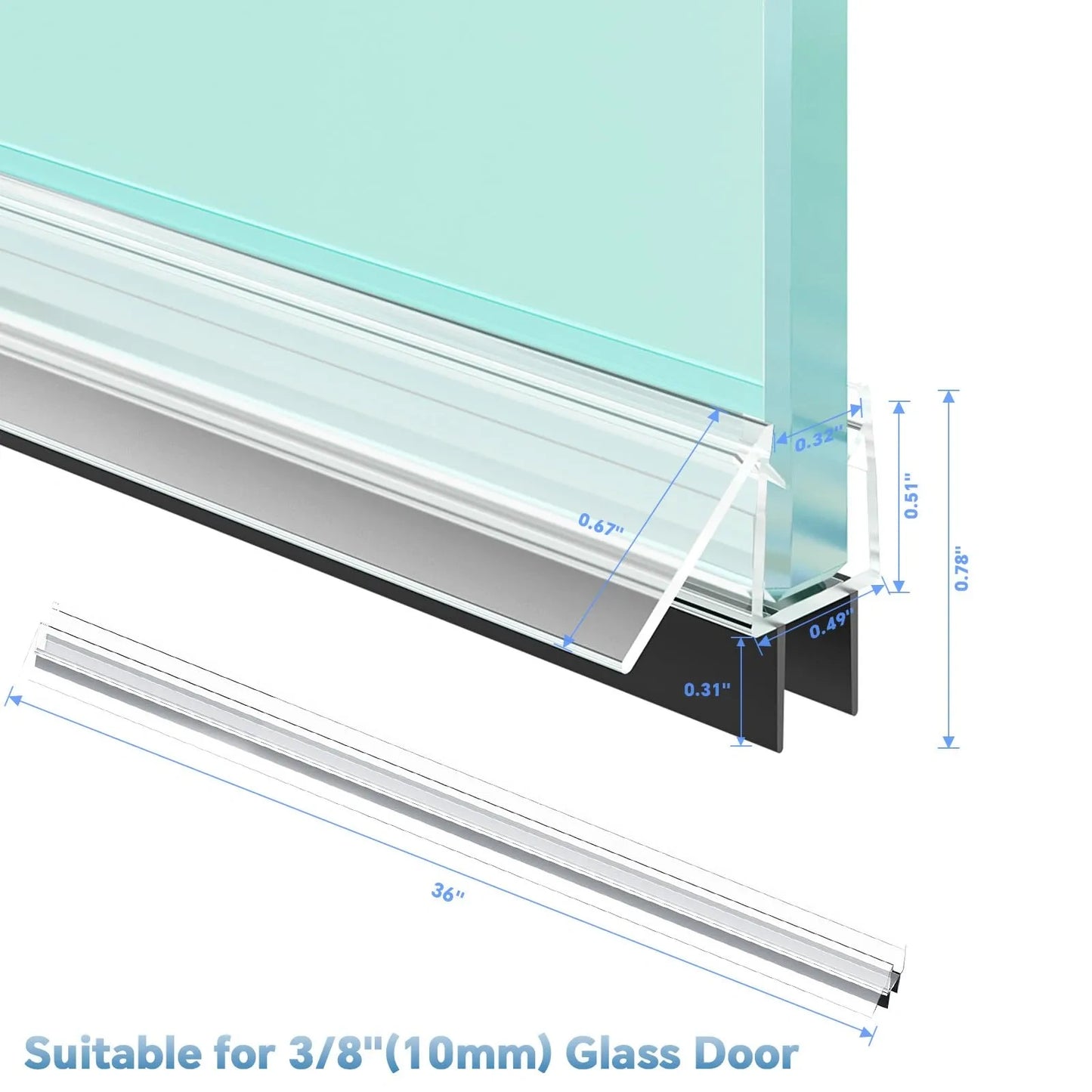 Shower Door Bottom Seal Strip (NEW)