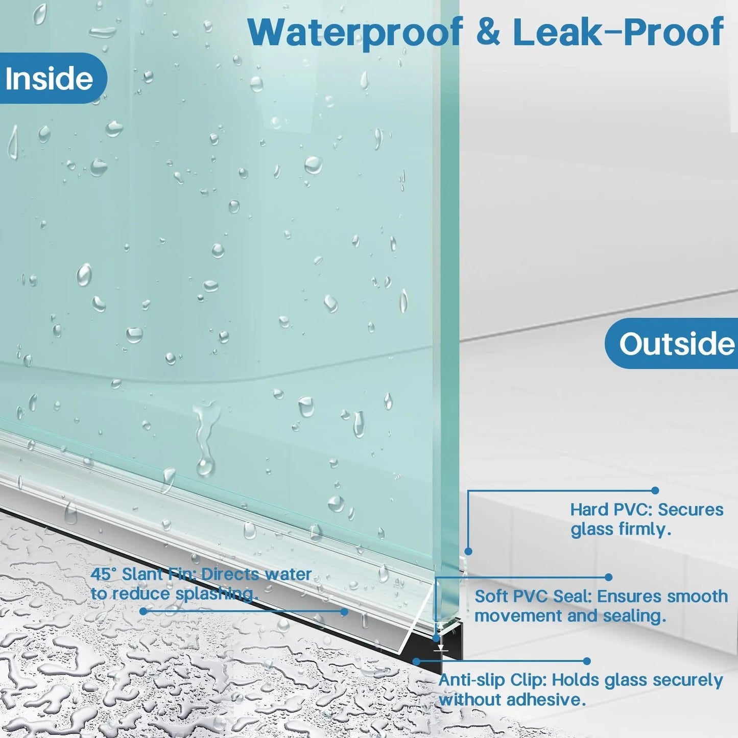 Shower Door Bottom Seal Strip (NEW)
