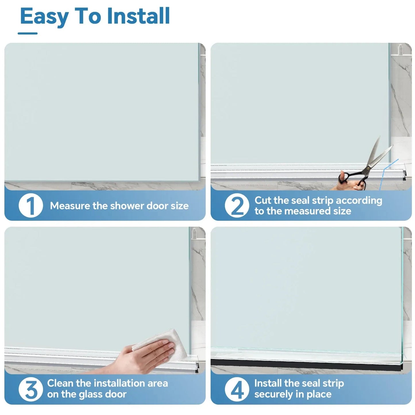 Shower Door Bottom Seal Strip (NEW)
