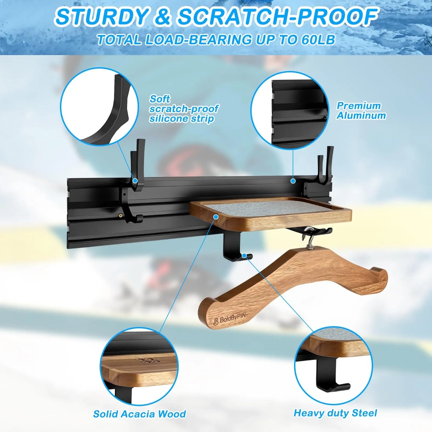 Snowboard Wall Mount Rack (NEW)