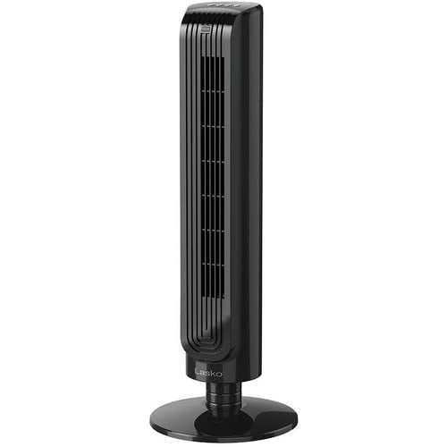 Lasko 3-Speed Oscillating Portable Black Tower Fan
