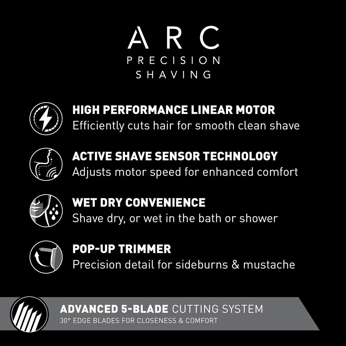 Panasonic ARC5 Wet/Dry 5-Blade Men S Electric Razor