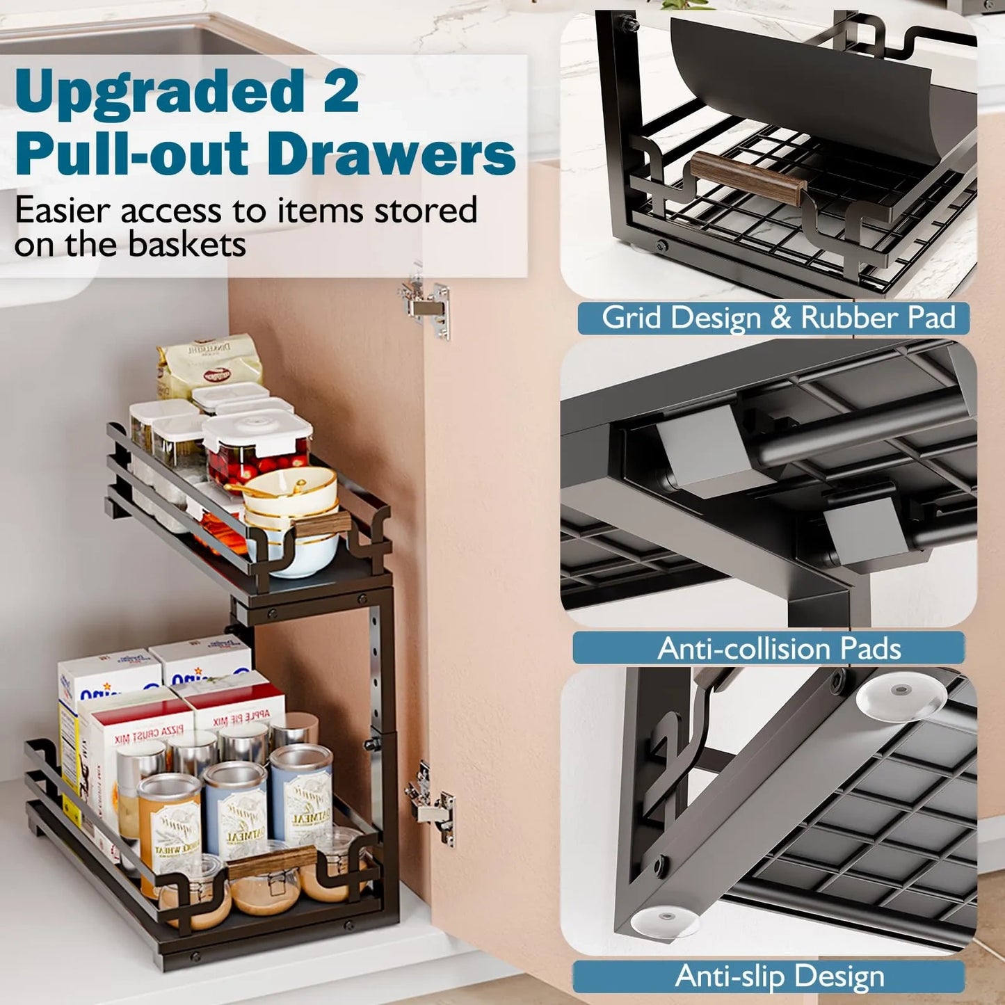 Under Sink Organizer 2 Pack (NEW)