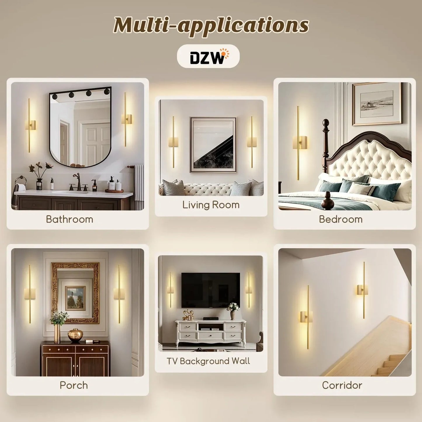 DZW 12000mAh Battery Operated Wall Sconces with Remote Control (NEW)