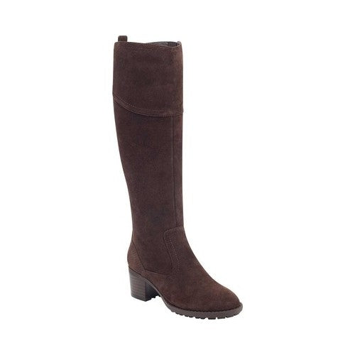 Easy Spirit Women S Shoes Grazes Suede Almond Toe Knee High  Brown  Size 7.0