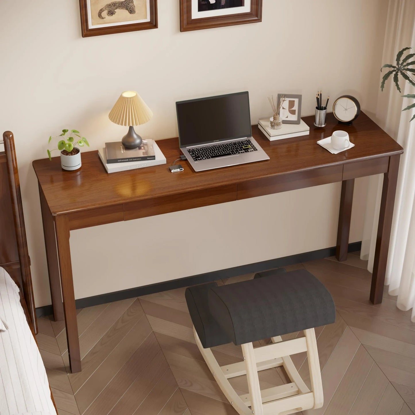 Solid Wood Desk with Drawers (NEW)