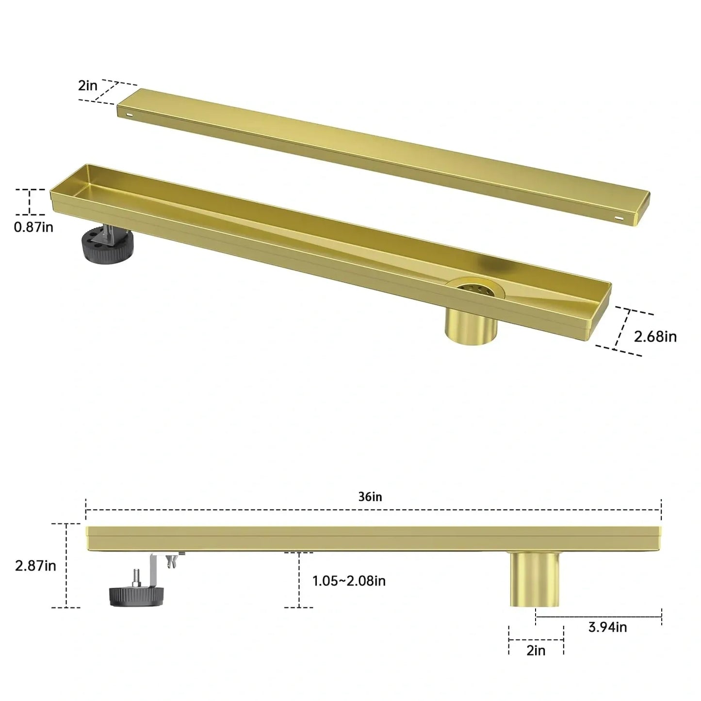 EXF Offset Linear Shower Drain 36 Inch (NEW)