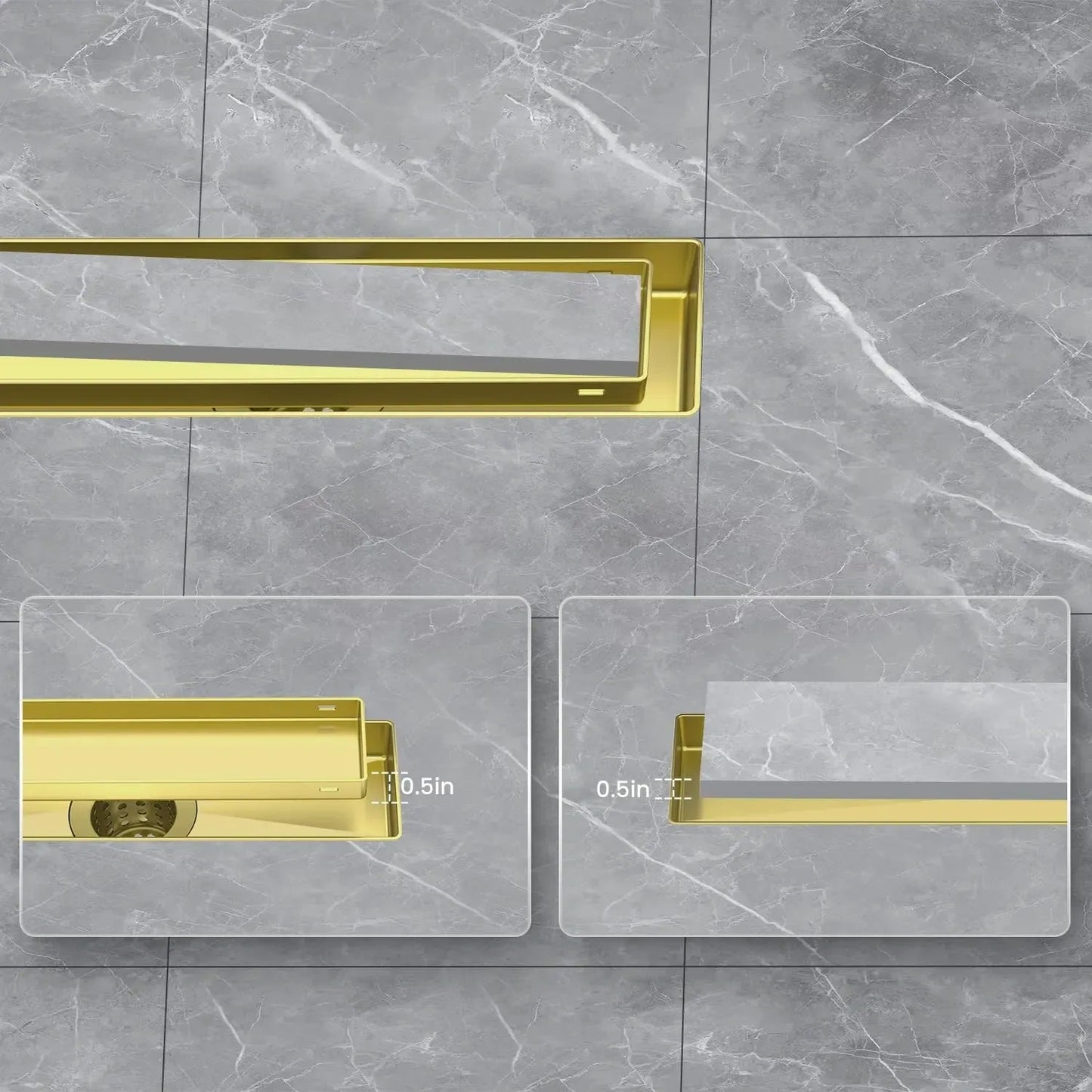 EXF Offset Linear Shower Drain 36 Inch (NEW)