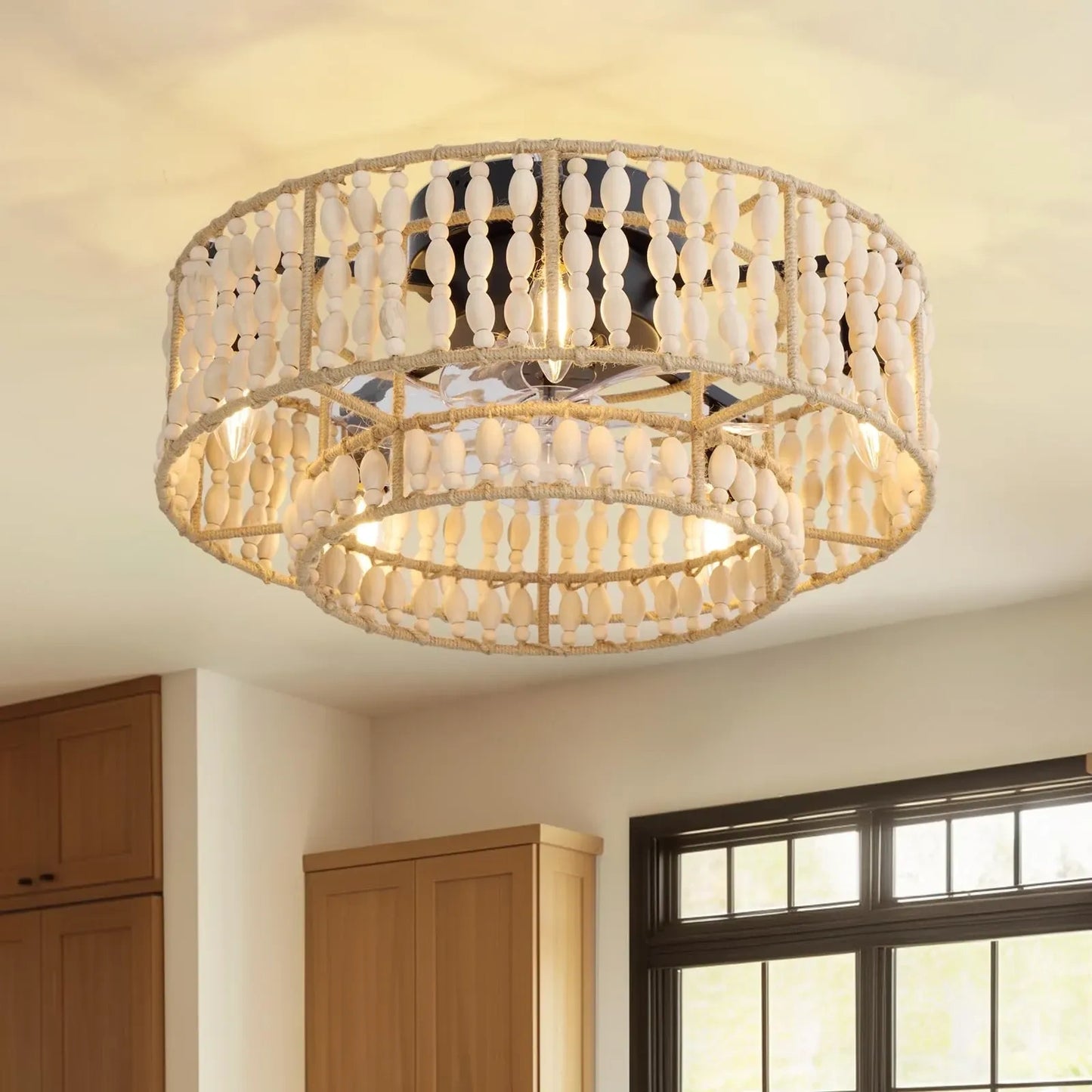 Fansconce Boho Caged Ceiling Fans with Lights (NEW)