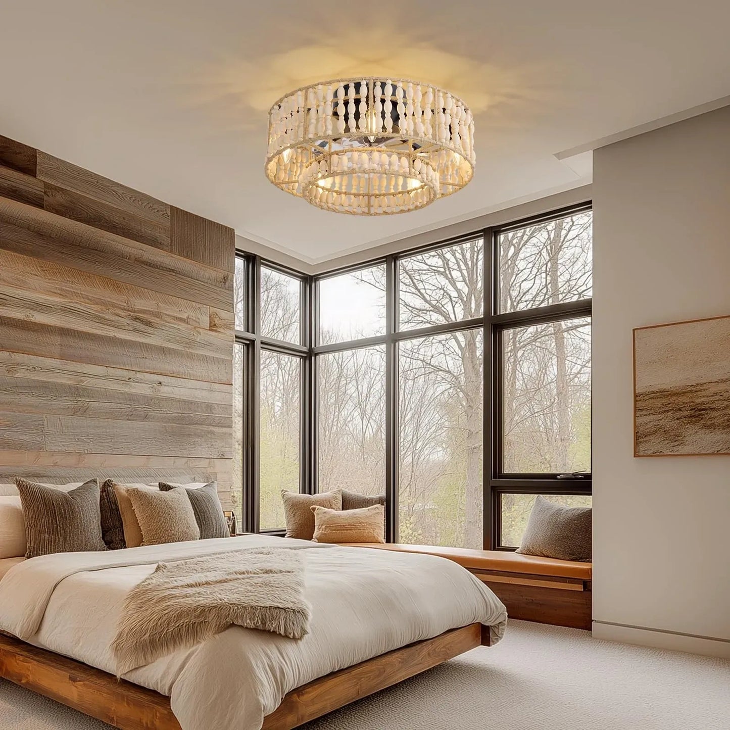 Fansconce Boho Caged Ceiling Fans with Lights (NEW)