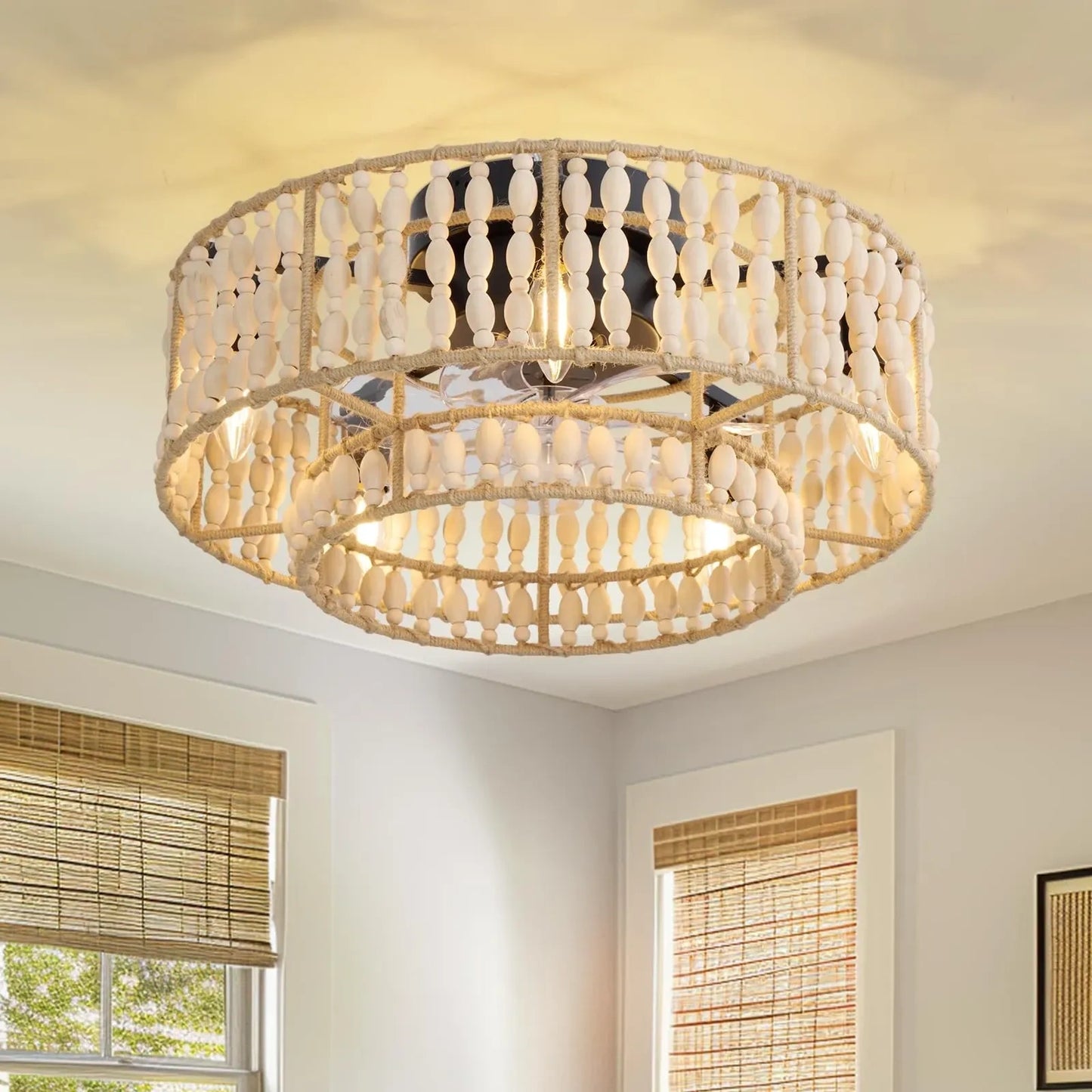 Fansconce Boho Caged Ceiling Fans with Lights (NEW)