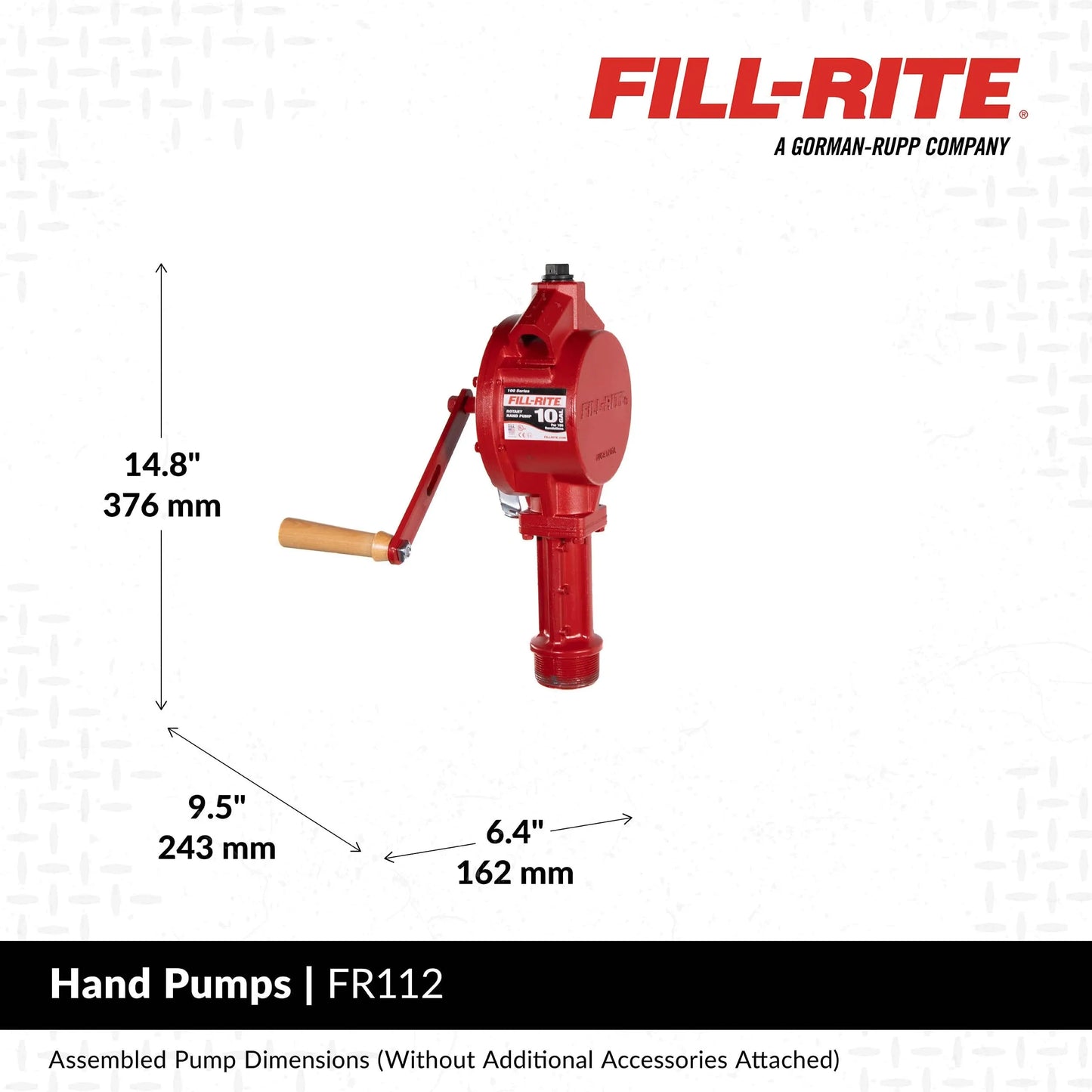 Fill-Rite Fuel Transfer Rotary Hand Pump, FR112 (NEW)