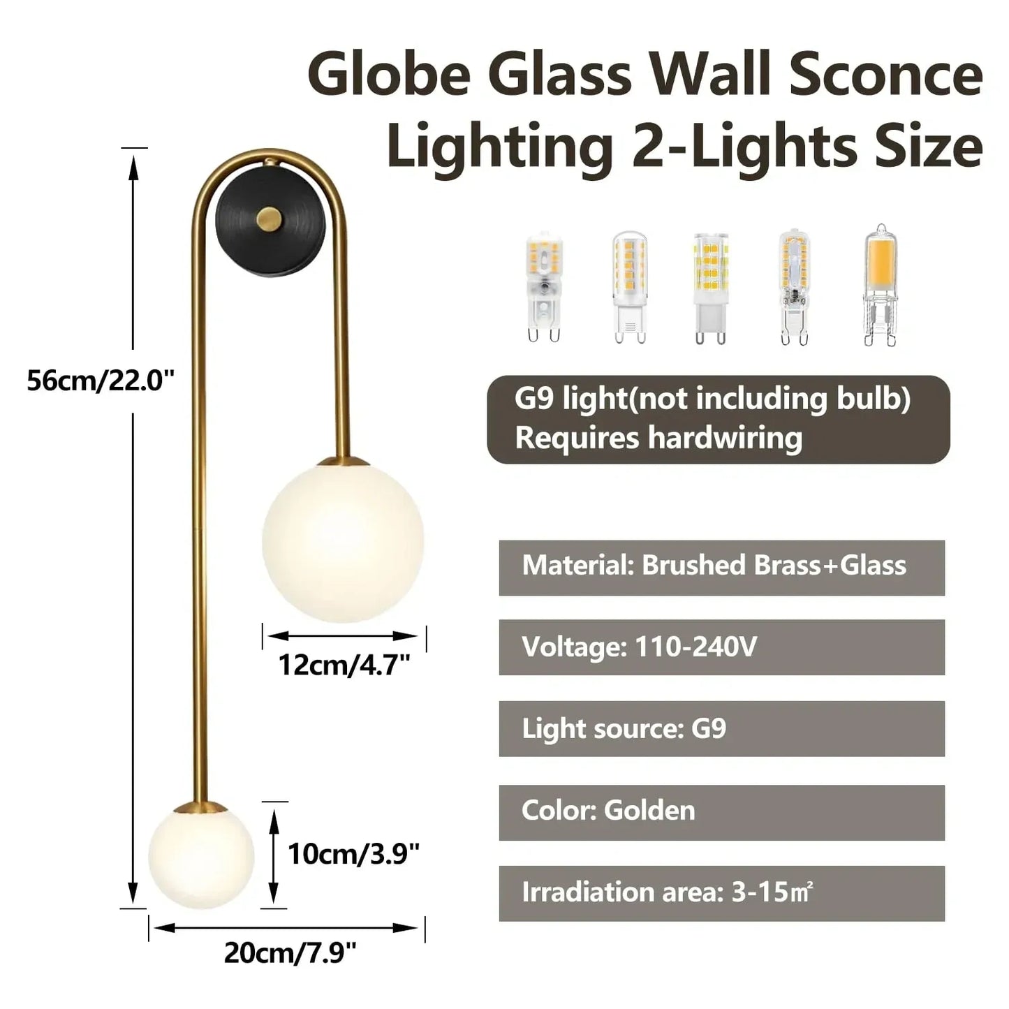 Fulesi Globe Glass Wall Sconce (NEW)