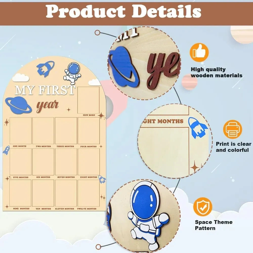 GotGala My First Year Wooden Photo Board (NEW)